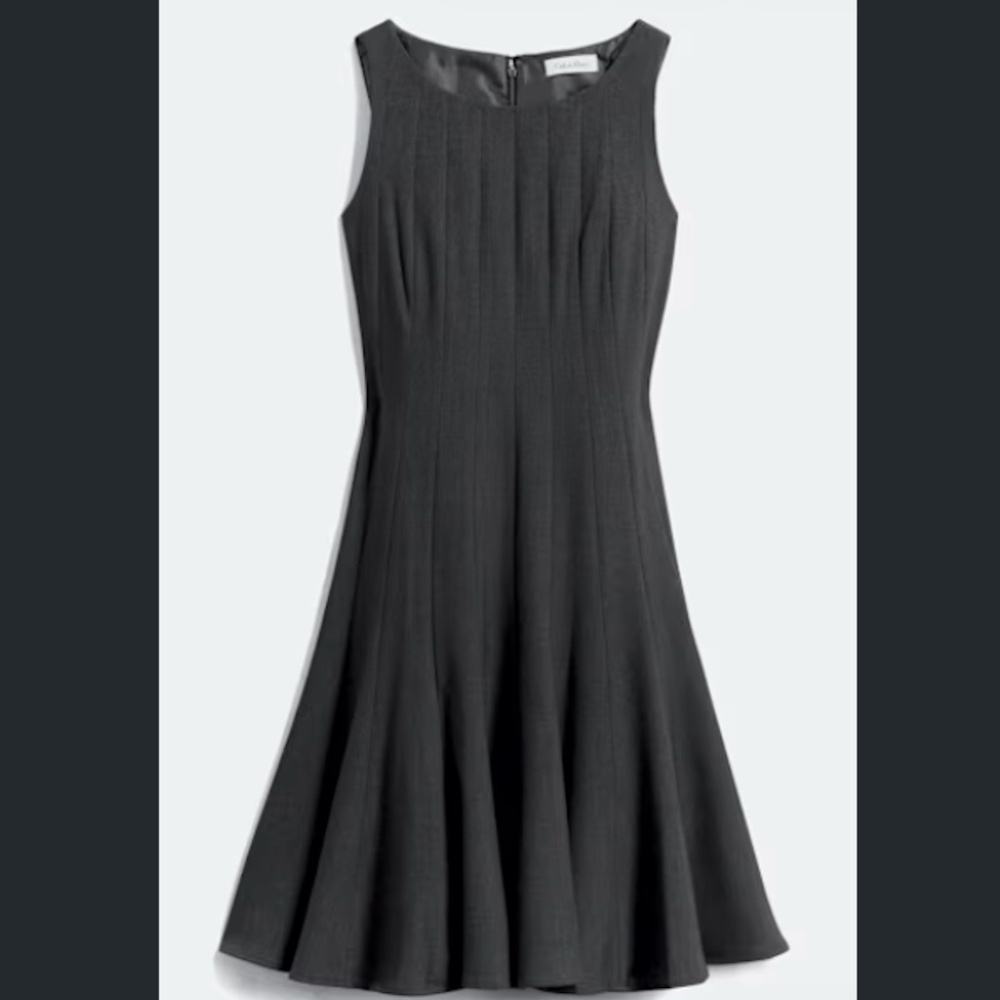 Calvin Klein Bailey Dress in 2P Petite Grey